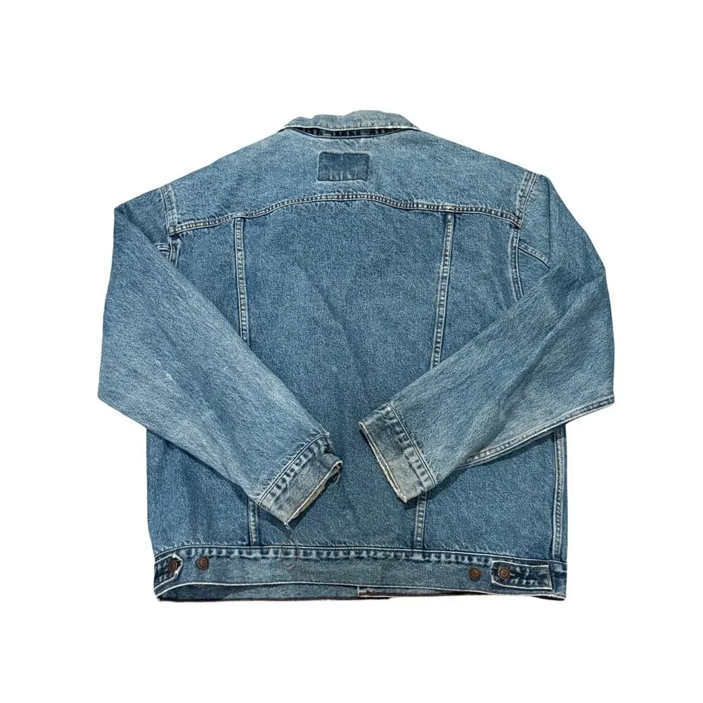 Vintage Levi Strauss Signature Men’s XL Denim Trucker Jacket Distressed 90s Y2K